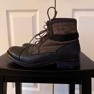 Ted Baker London Ruulen Herringbone Cap Toe Boots Size 9